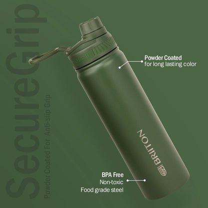 Briiton Aurum 750ml | Stainless Steel Water Bottle | Copper Vacuum Insulation | Suitable For All Ages