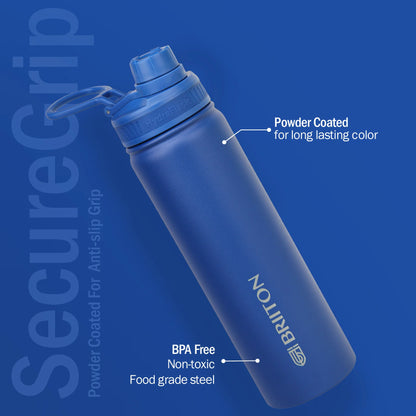 Briiton Aurum 750ml | Stainless Steel Water Bottle | Copper Vacuum Insulation | Suitable For All Ages