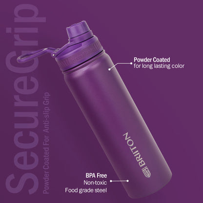 Briiton Aurum 750ml | Stainless Steel Water Bottle | Copper Vacuum Insulation | Suitable For All Ages