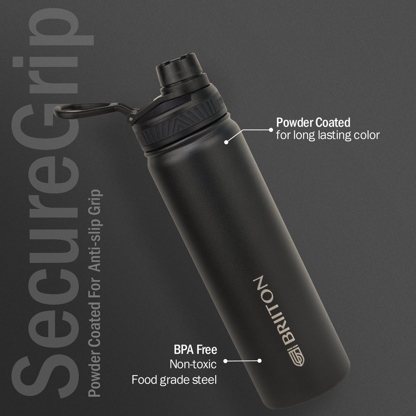 Briiton Aurum 750ml | Stainless Steel Water Bottle | Copper Vacuum Insulation | Suitable For All Ages