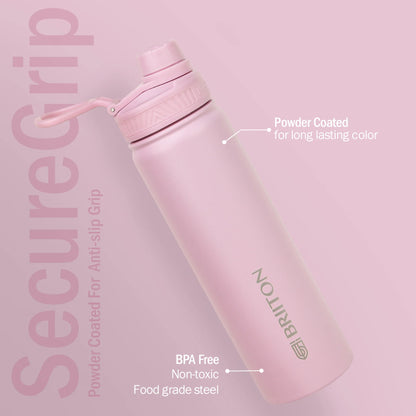 Briiton Aurum 750ml | Stainless Steel Water Bottle | Copper Vacuum Insulation | Suitable For All Ages