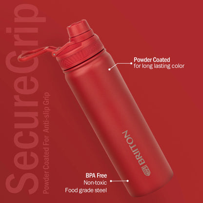 Briiton Aurum 750ml | Stainless Steel Water Bottle | Copper Vacuum Insulation | Suitable For All Ages