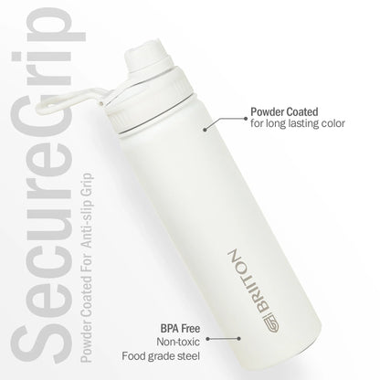 Briiton Aurum 750ml | Stainless Steel Water Bottle | Copper Vacuum Insulation | Suitable For All Ages