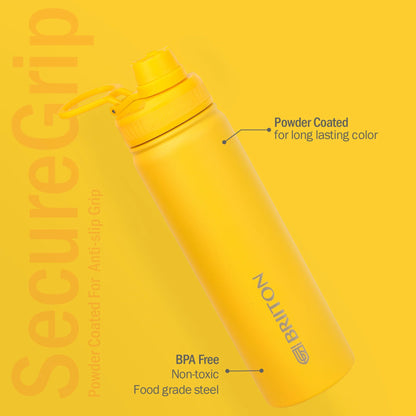 Briiton Aurum 750ml | Stainless Steel Water Bottle | Copper Vacuum Insulation | Suitable For All Ages