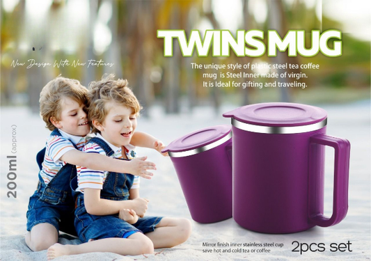 TWINS MUG WITH LID - 